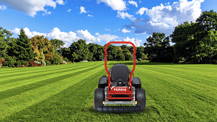 Ferris lawn mower - making stripes